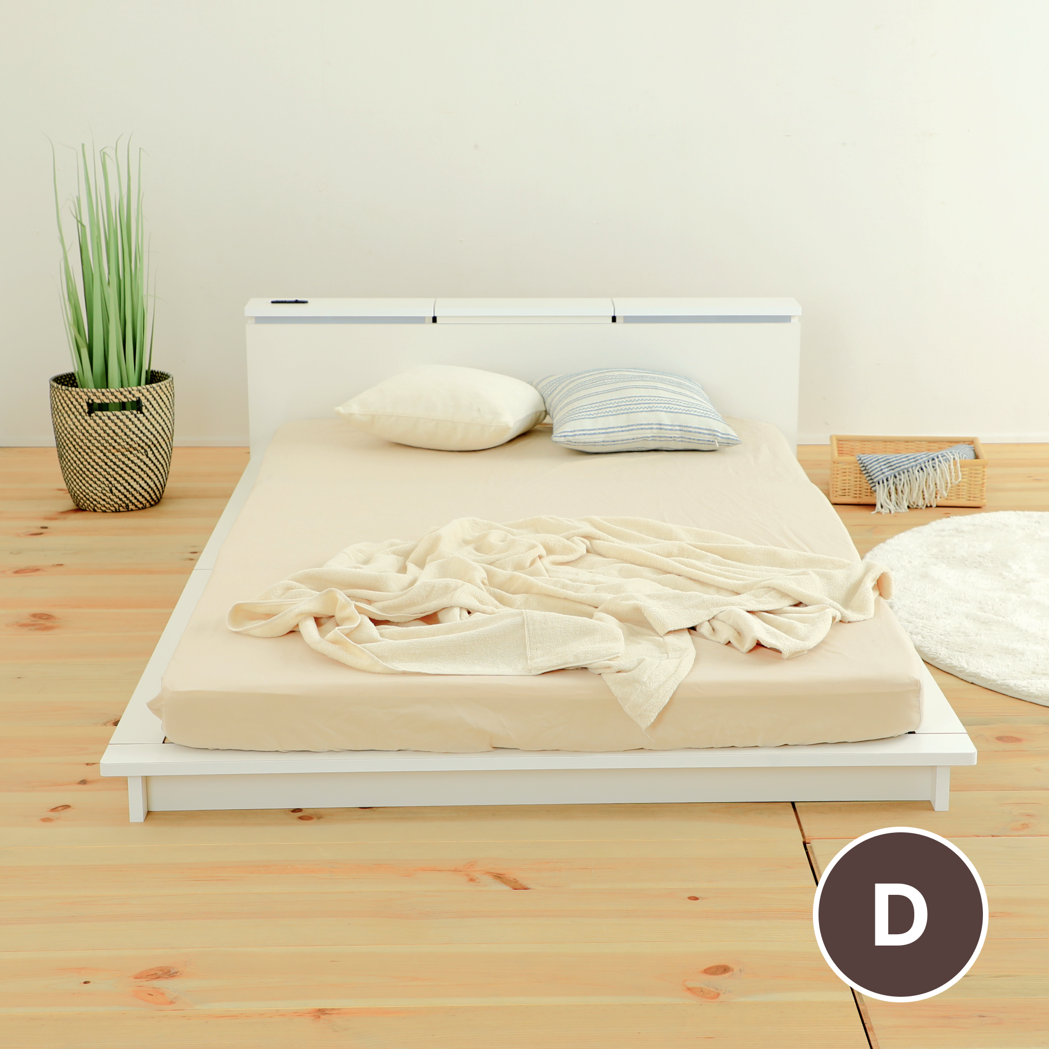 便利な収納付きローベッド ダブルベッド-weshop interior 便利な収納付きローベッド ダブルベッド-weshop interior