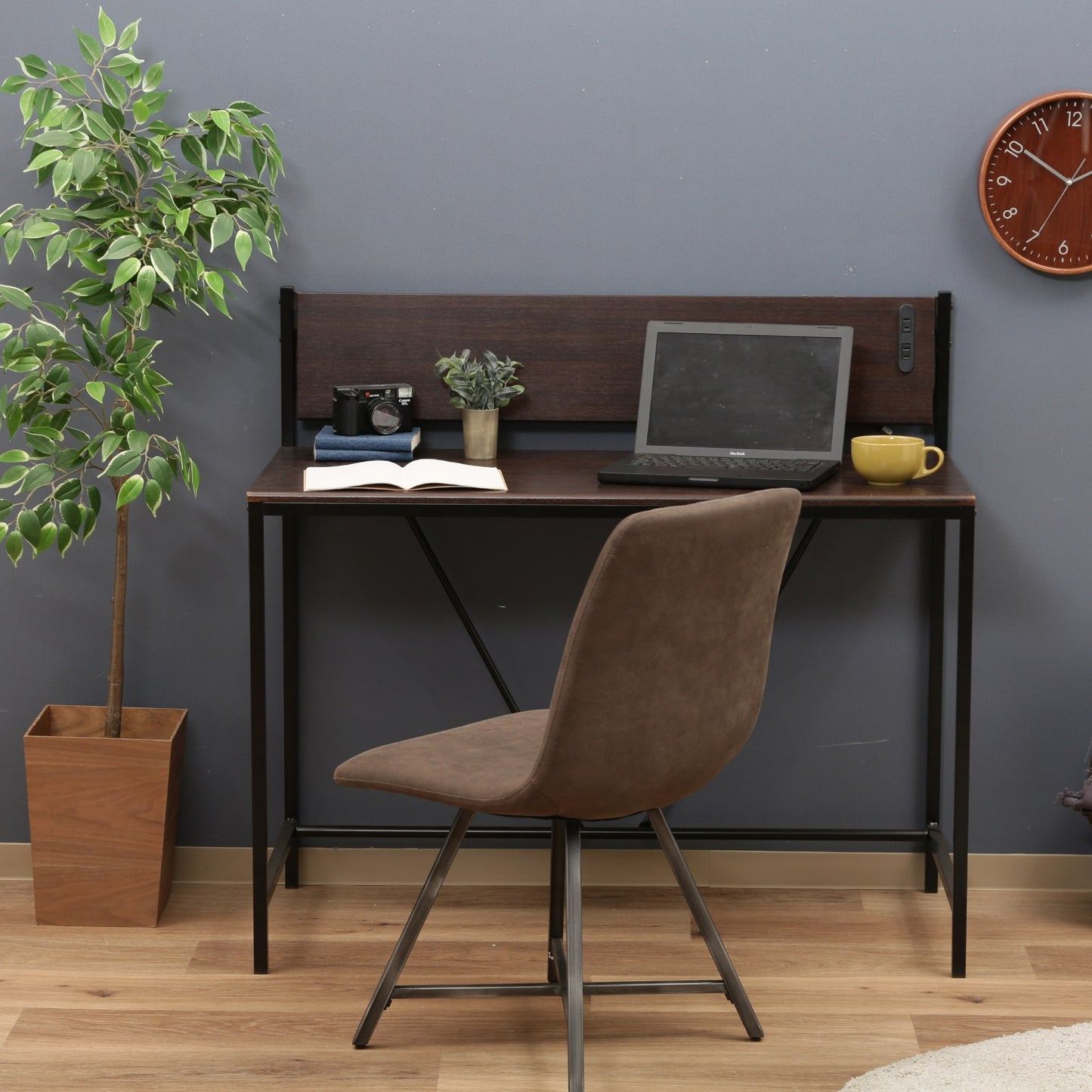 折りたたみ可能棚付きワークデスク