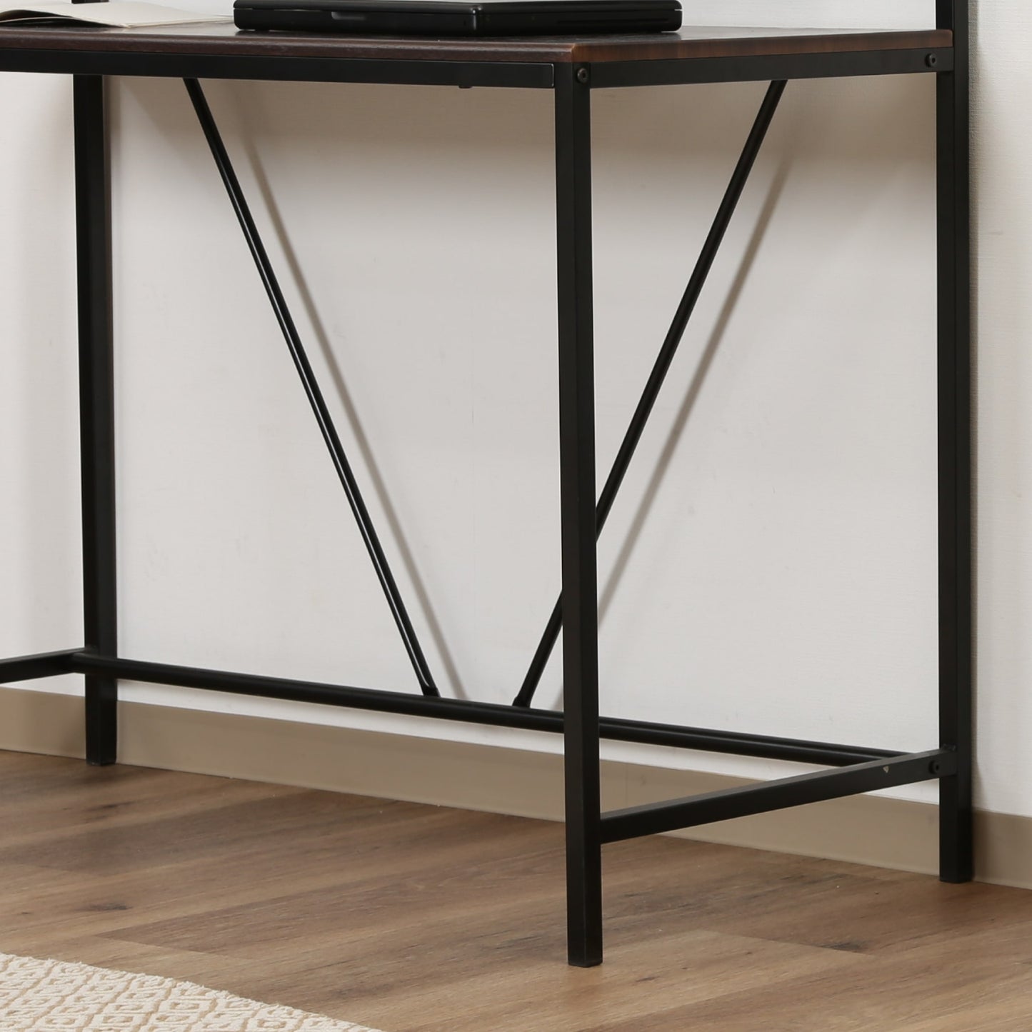 折りたたみ可能棚付きワークデスク