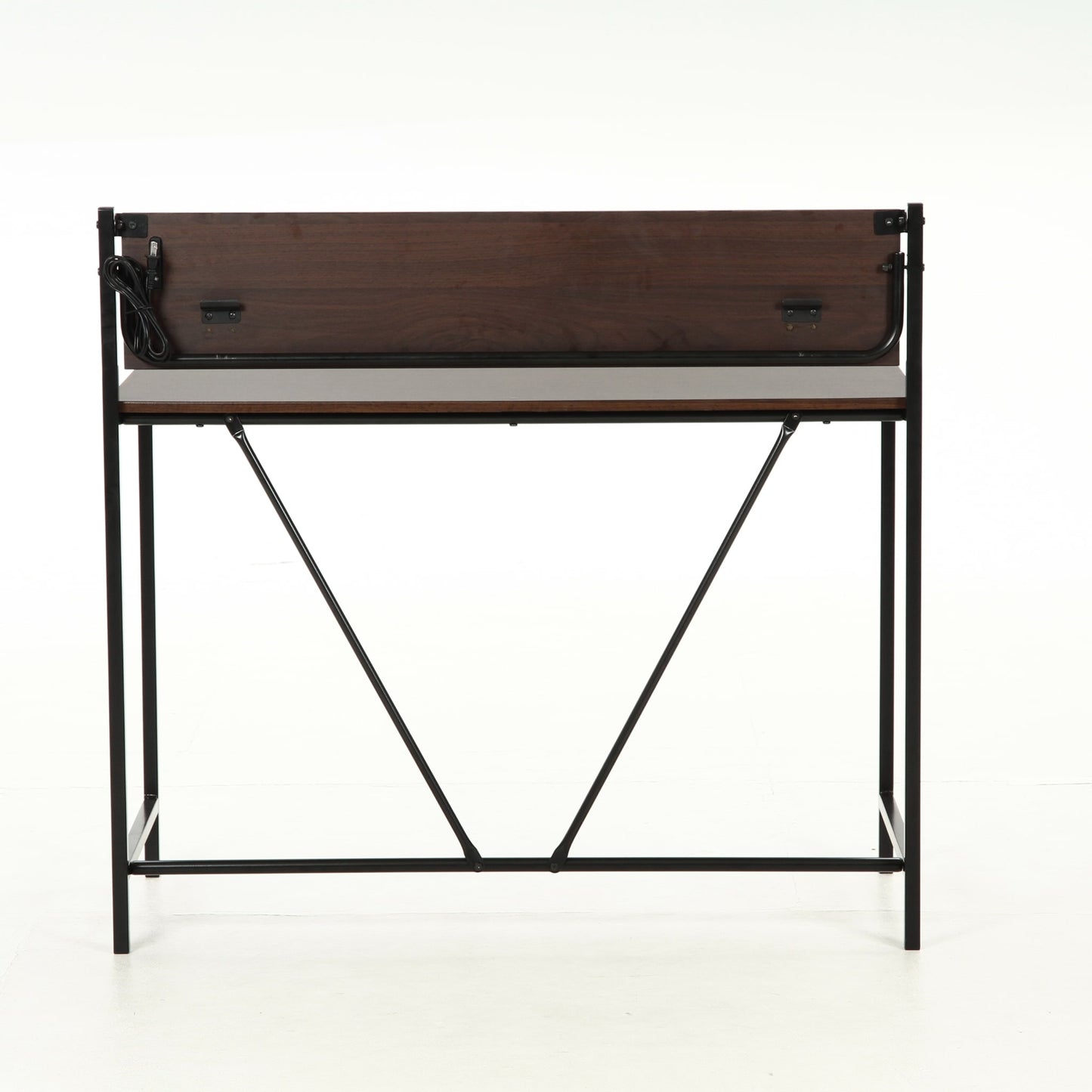 折りたたみ可能棚付きワークデスク