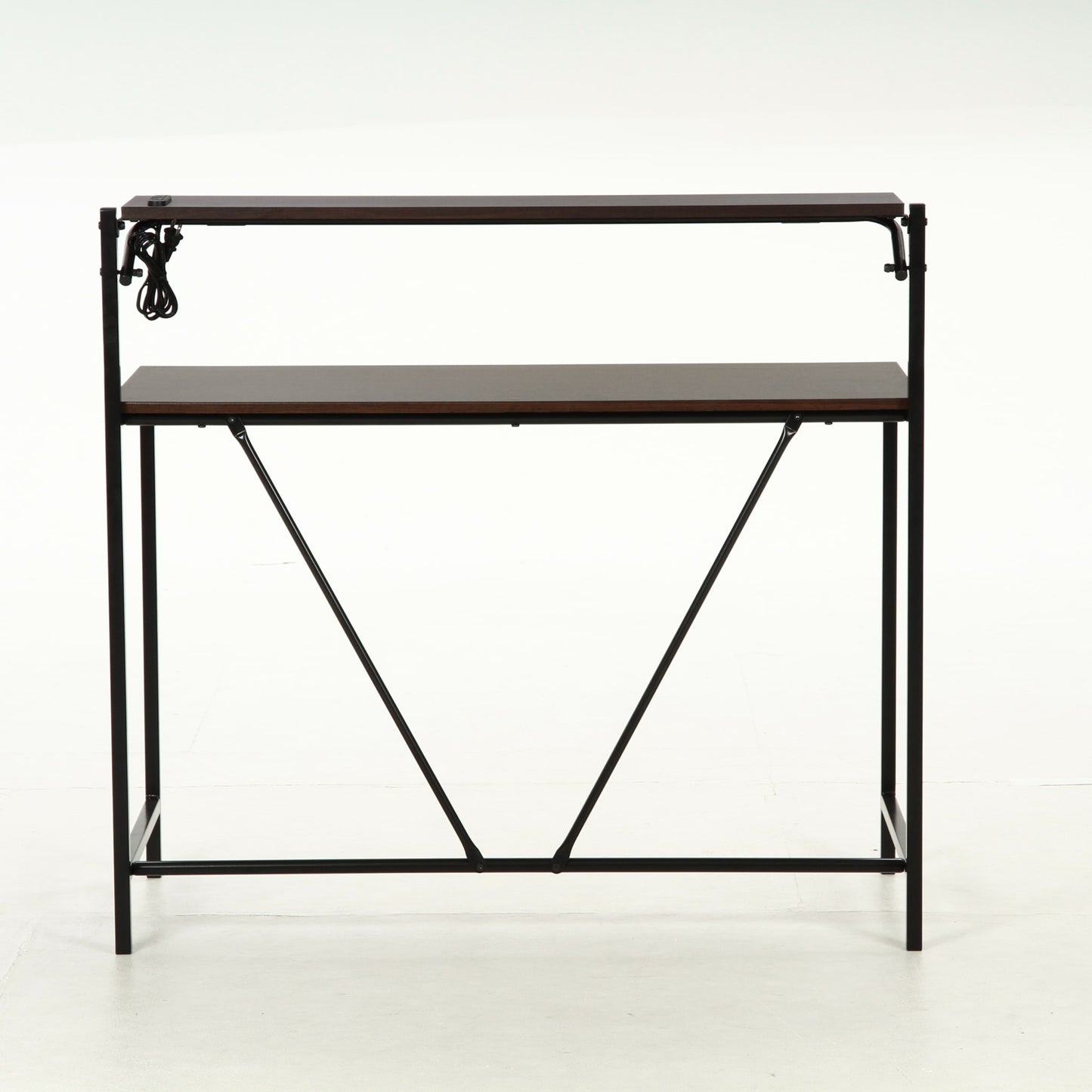 折りたたみ可能棚付きワークデスク