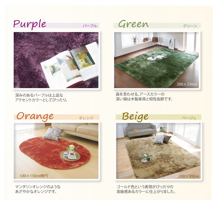 1畳間にも入る小さめ楕円ラグ-weshop interior