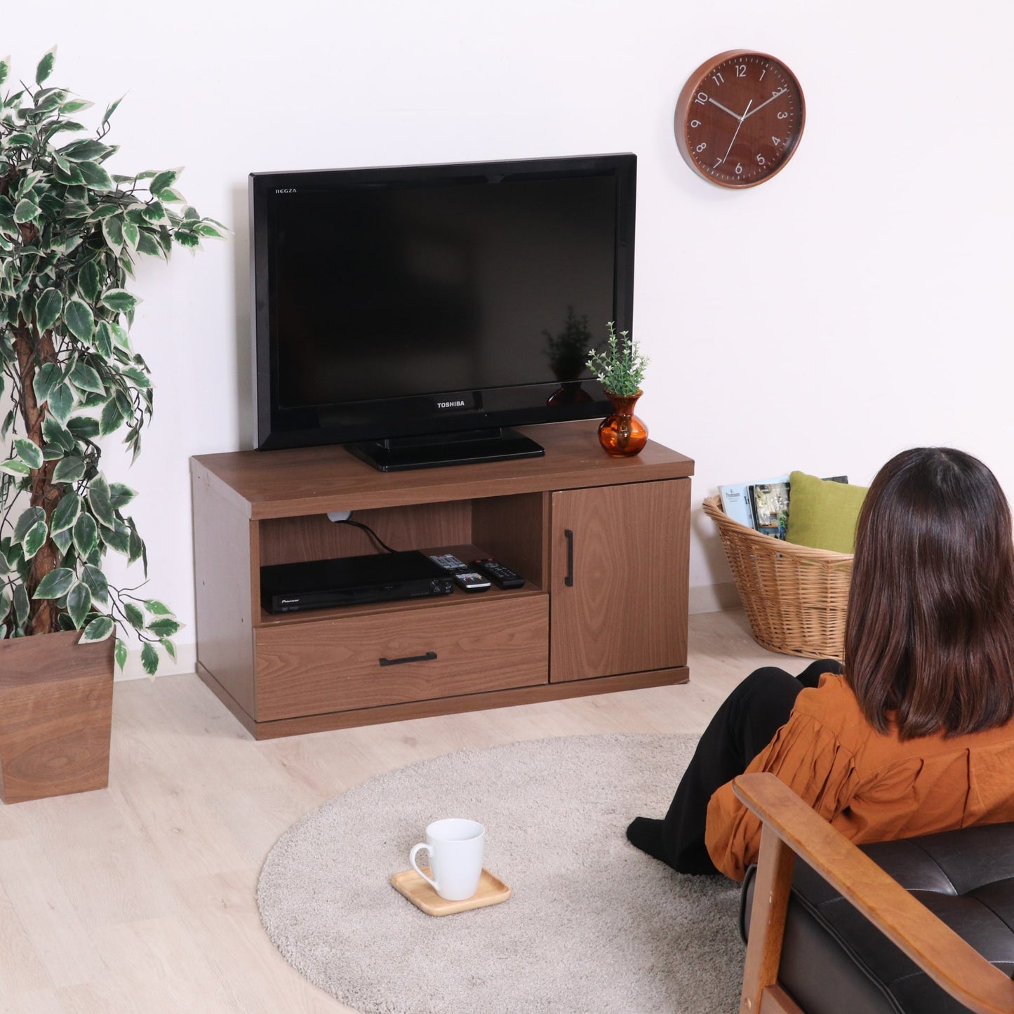 引き出し収納付きシンプルなデザインのテレビ台
