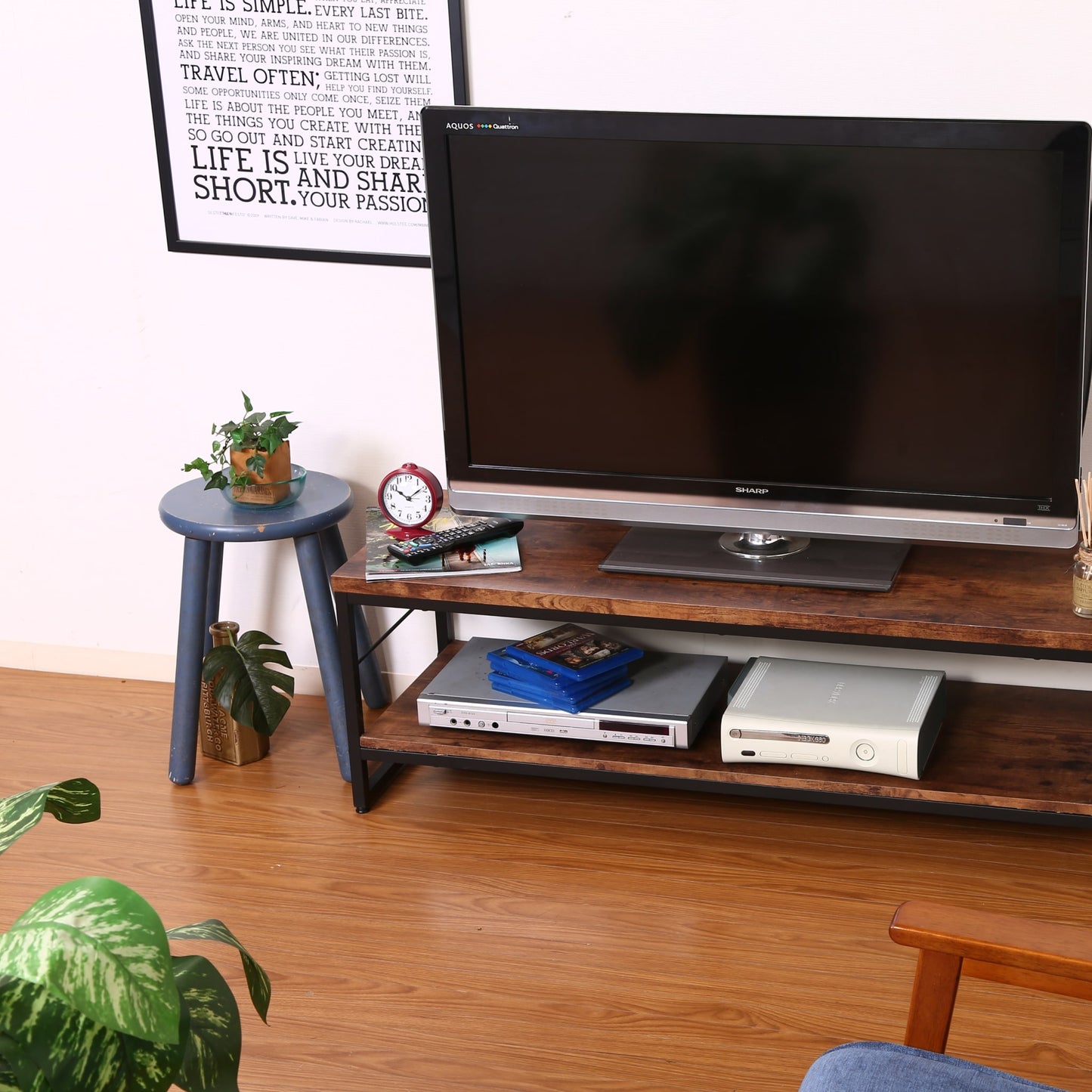 ヴィンテージ風オープン収納テレビ台