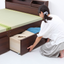 畳の収納ベッド　ダブルベッド/ロータイプ