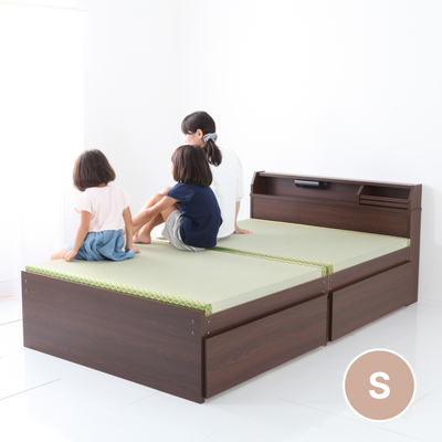畳の収納ベッド　シングルベッド/ロータイプ
