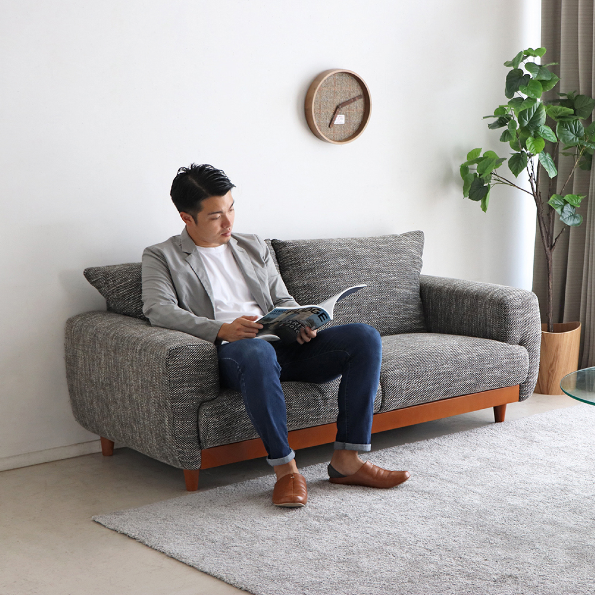 北欧風ふかふか2人掛けソファー-weshop interior 北欧風ふかふか2人掛けソファー-weshop interior